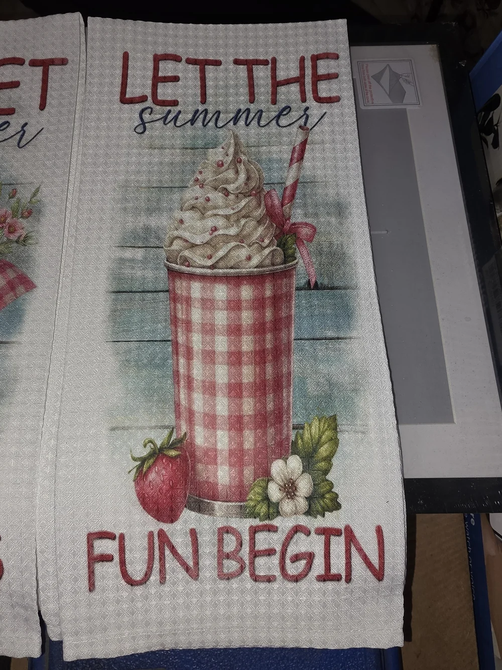Sweet Summer Red & Pink Kitchen Towels